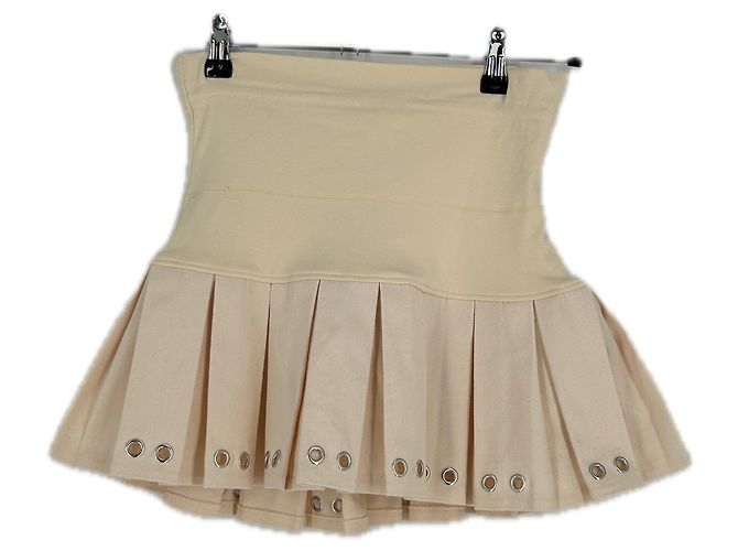Autre Marque Minifalda GLOWNY beige de algodón