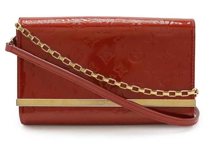 Louis Vuitton Monogram Vernis Clutch Rot