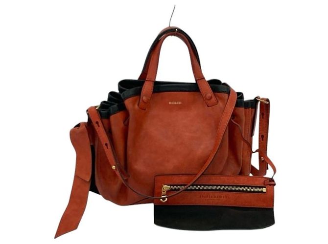 Autre Marque Borsa a tracolla 2way in pelle Andrea Mabiani Rosso