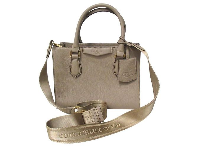 Autre Marque COCOCELUX GOLD 2-Way Lederhandtasche Braun