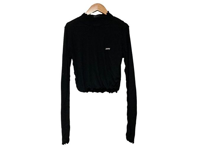Autre Marque Top lilLilly a maniche lunghe e collo alto trasparente Nero