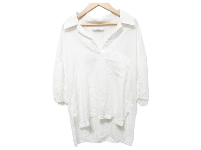 Polo de lino Max Mara Pavidi Blanco