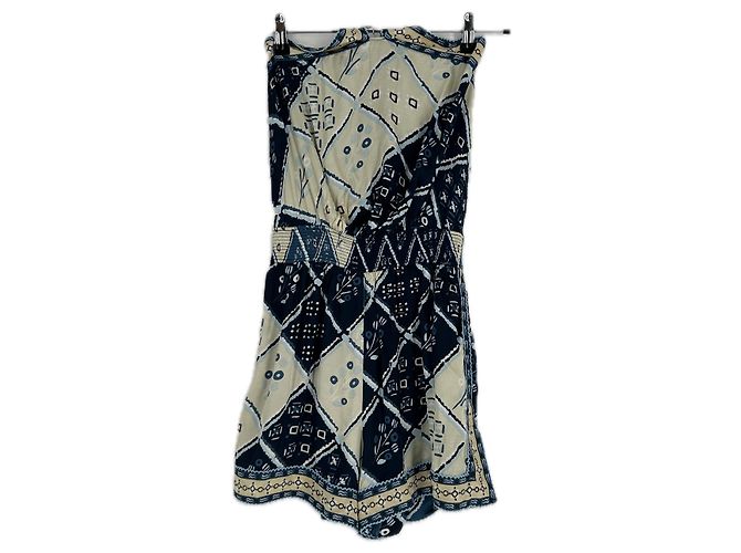 Autre Marque POUPETTE SAINT BARTH Seiden Playsuit Blau
