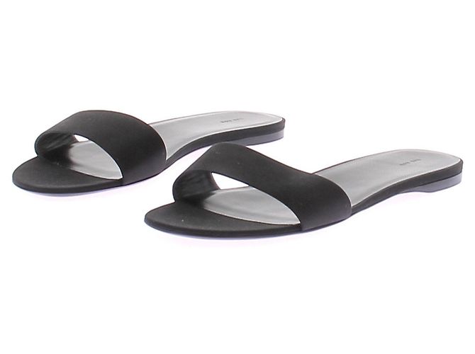 Mules in pelle nera The Row Nero