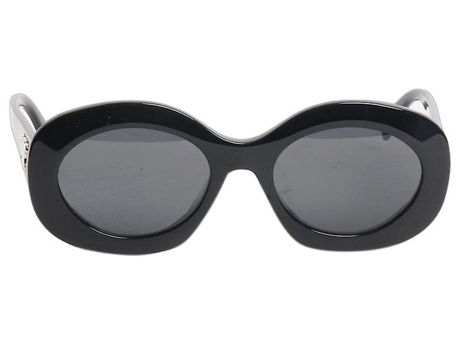 Céline Black Triomphe oversized round-frame sunglasses