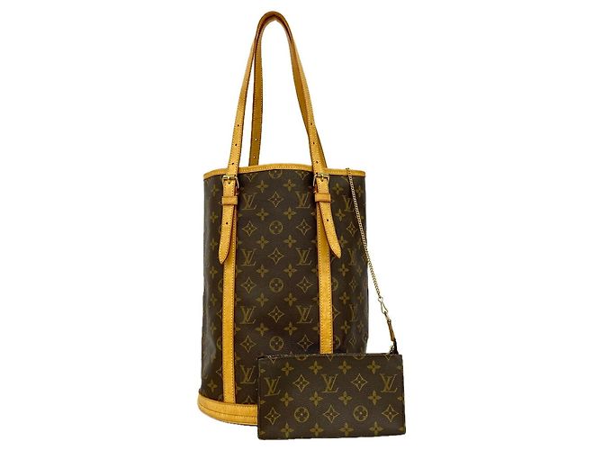 Borsa Tote Louis Vuitton Monogram Bucket GM Marrone