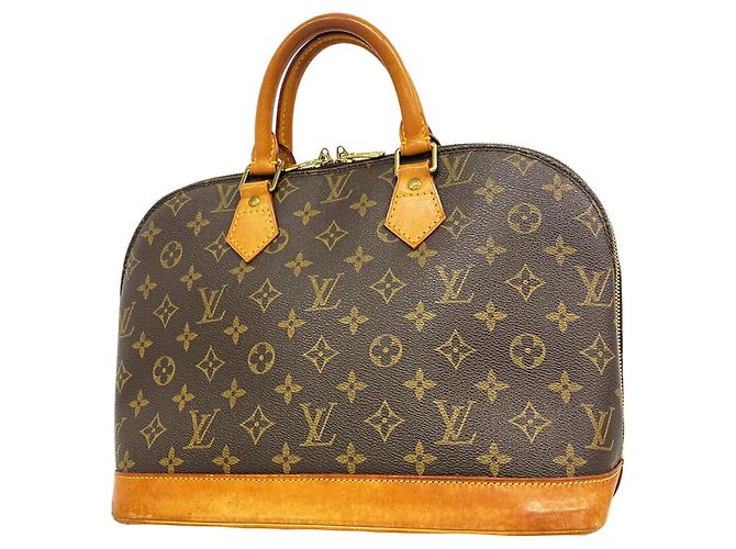 Borsa Louis Vuitton Alma Monogram Marrone