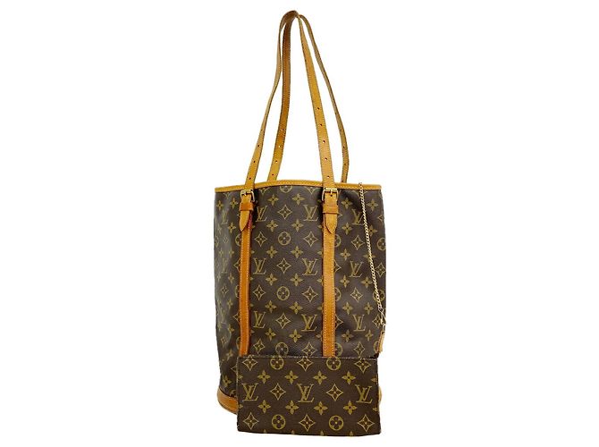 Borsa Tote Louis Vuitton Monogram Bucket GM Marrone