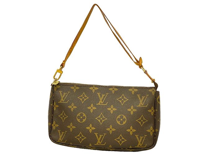 Louis Vuitton Monogram Pochette Accessoires Pouch Braun