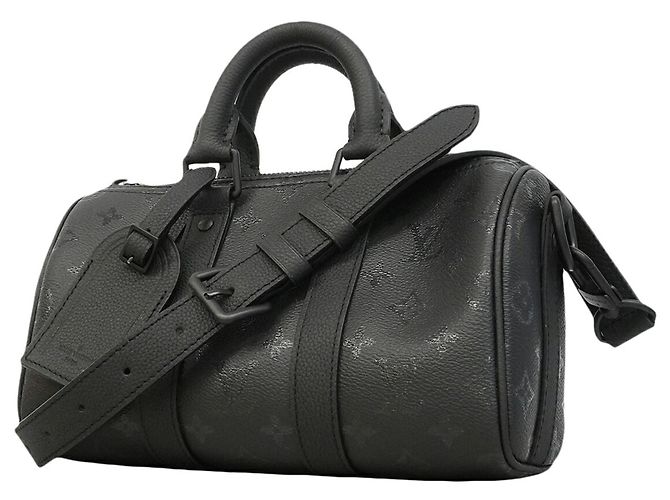 Borsa Louis Vuitton Keepall Bandoulière 25 Monogram Midnight Nero