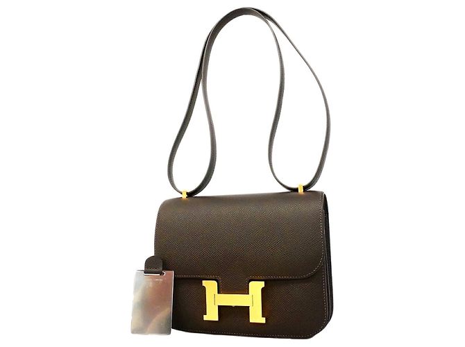 Hermès Bolsa de Ombro Hermes Constance Mini Marrom
