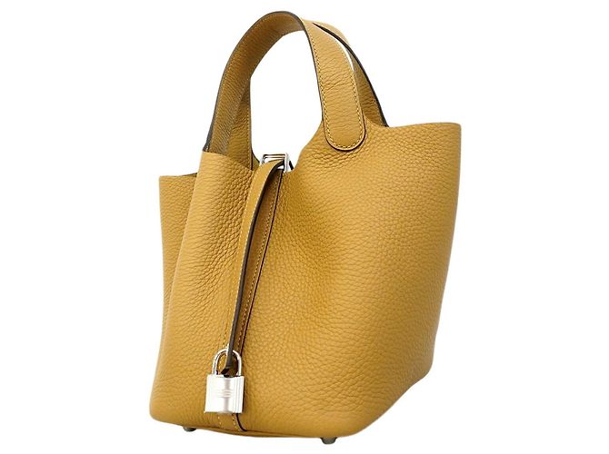 Hermès Bolsa Hermes Picotin Lock PM Marrom