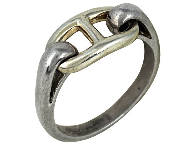 Hermès Hermes Chaine d'Ancre Silver Band Ring Silber