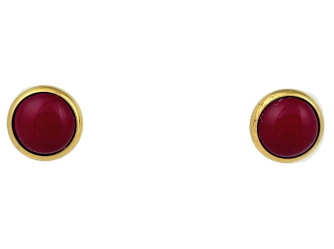 Hermès Orecchini rotondi Hermes Eclipse Rosso D'oro 