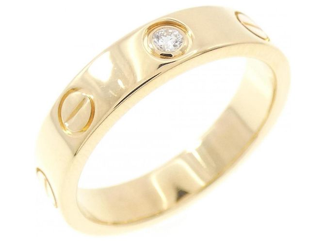 Anel Cartier Mini Love 1P Dourado