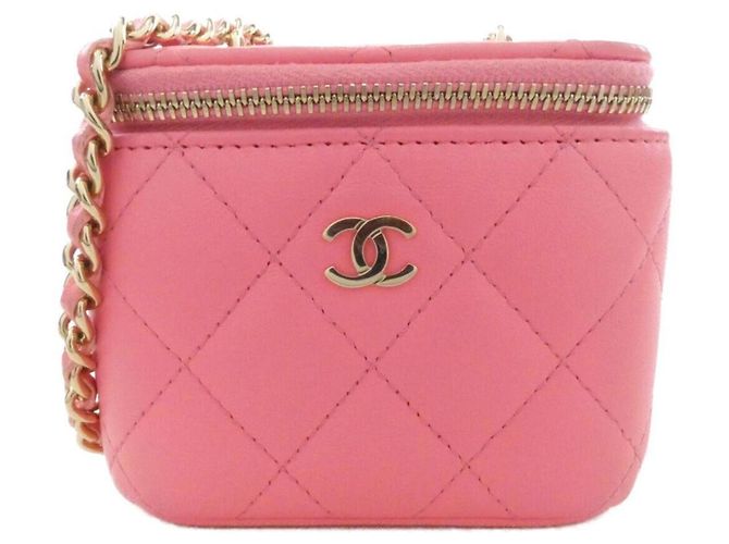 Bolsa de Ombro Chanel Timeless Classic Line AP1340 Rosa