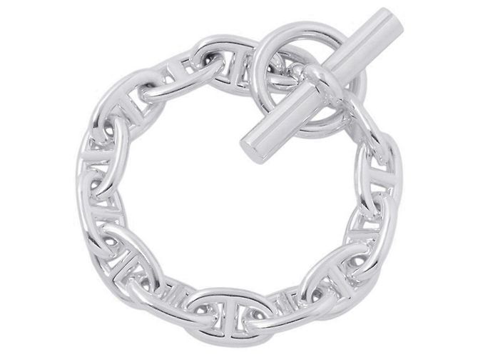 Hermès Bracciale con Charms Hermes Chaine d'Ancre MM Silver Argento