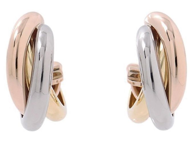 Pendientes Cartier Trinity Modelo Classic Rosa Blanco Amarillo