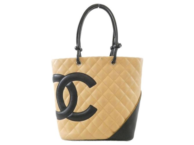 Bolsa Chanel Cambon Line 25167 Preto Bege