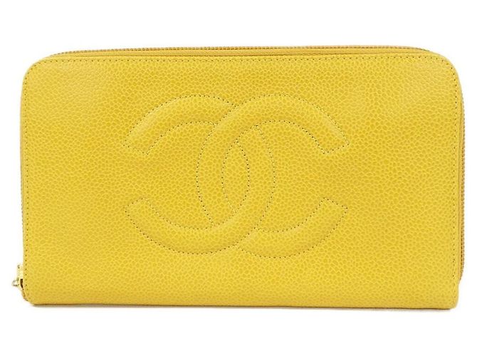 Cartera larga Chanel Timeless CC Line Amarillo