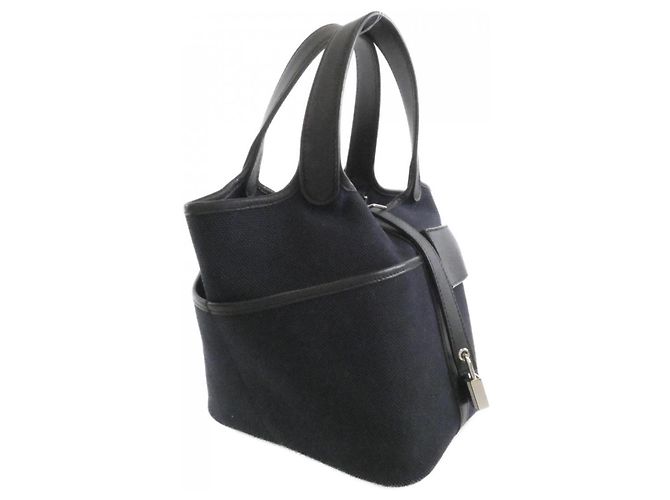 Hermès Bolsa Hermes Picotin Lock Pocket PM Preto Azul