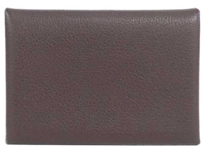 Hermès Hermes Calvi Duo Coin Case Brown