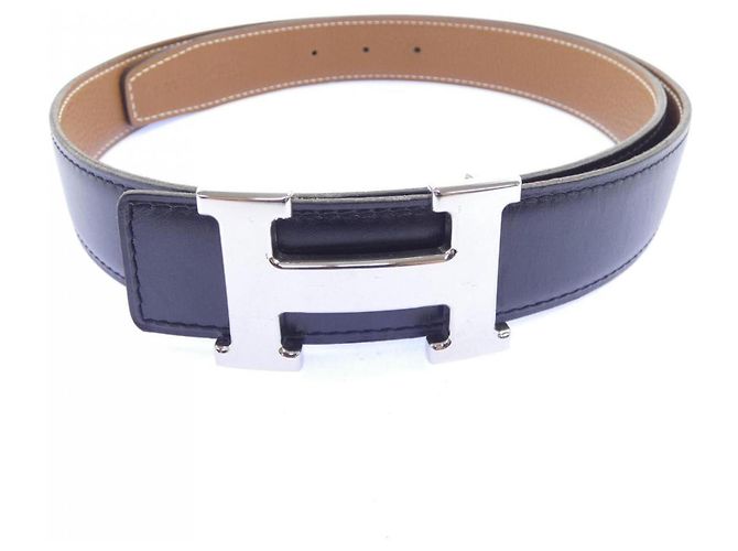 Hermès Hermes H 32mm Reversible Belt Brown Black