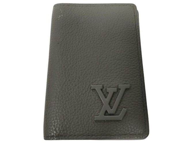 Louis Vuitton Khaki Leather Business Card Case