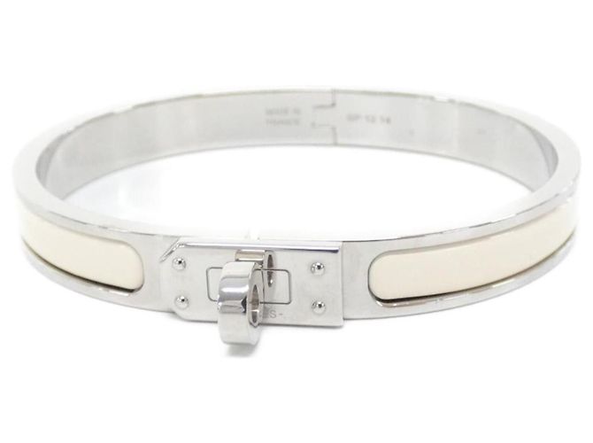 Hermès Bracciale Charm Hermes Mini Click Kelly GM Argento Beige