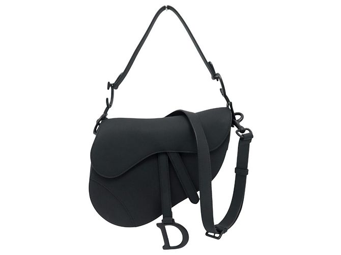 Christian Dior NEUE DIOR SADDLE SO BLACK MEDIUM HANDTASCHE SCHWARZES LEDER SCHULTERGURT