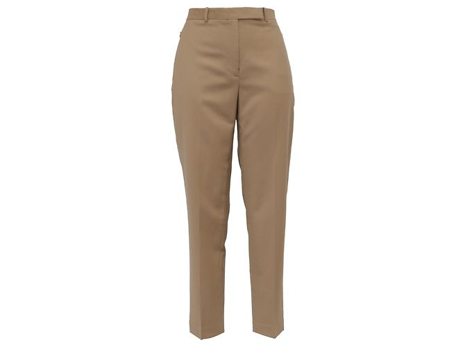 Theory High-Rise Hose aus beiger Wolle