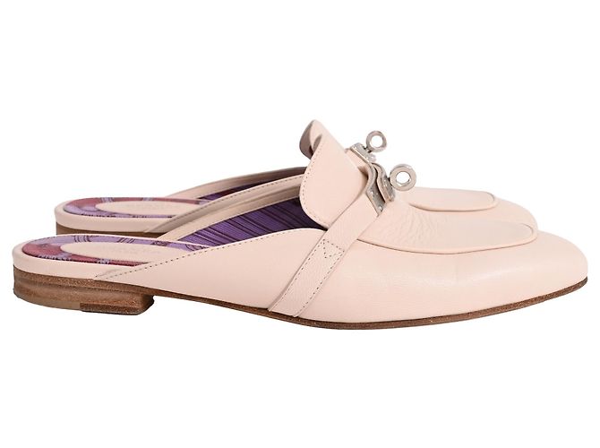 Kelly Hermès Oz Mules in Beige Leather