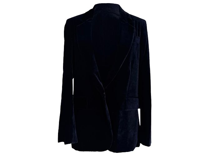 Stella Mc Cartney Stella McCartney Fluid Blazer aus Viskose in Navy Blau Marineblau