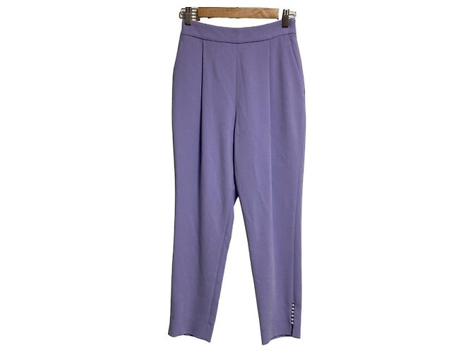 Autre Marque Pinky&Dianne Hose mit Seitenschlitz und Perlen Lila