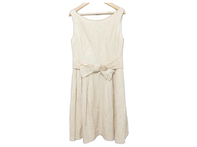 Autre Marque Vestido FOXEY en mezcla de seda Beige
