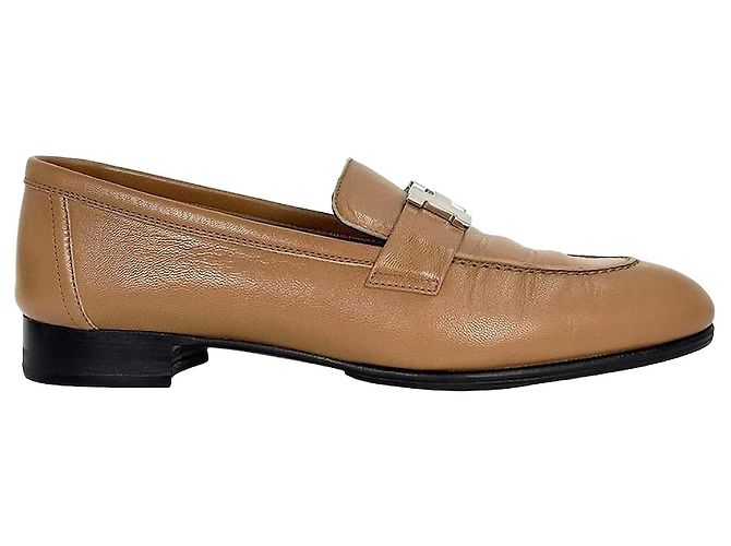Hermès Mocassin Paris Brown Marron