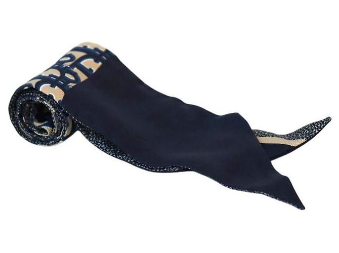 Dior Sciarpa Oblique Mica Blu 