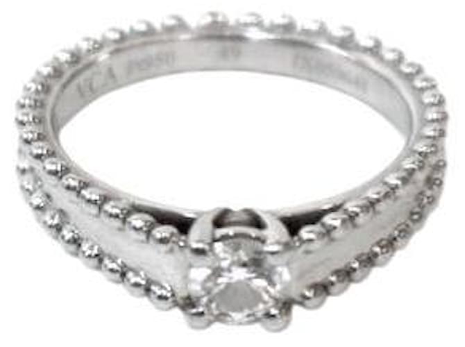 Van Cleef & Arpels Anillo Solitario Estelle de Platino y Diamante Plata 
