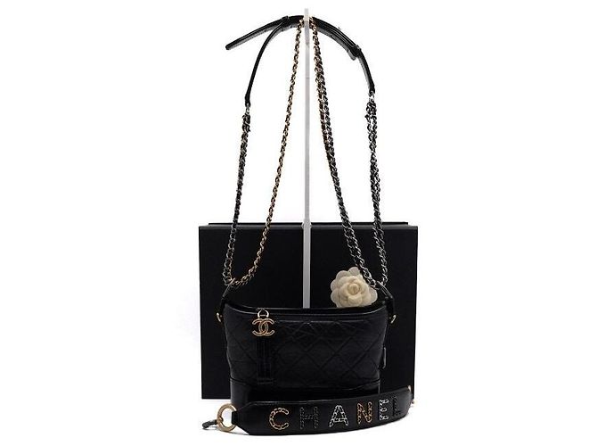 Chanel Borsa a tracolla e spalla Gabrielle Hobo Small con catena Nero