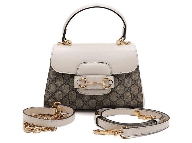 Horsebit 1955 Gucci Mini Borsa Tote con Manico e Borsa a Tracolla Horsebit Marrone