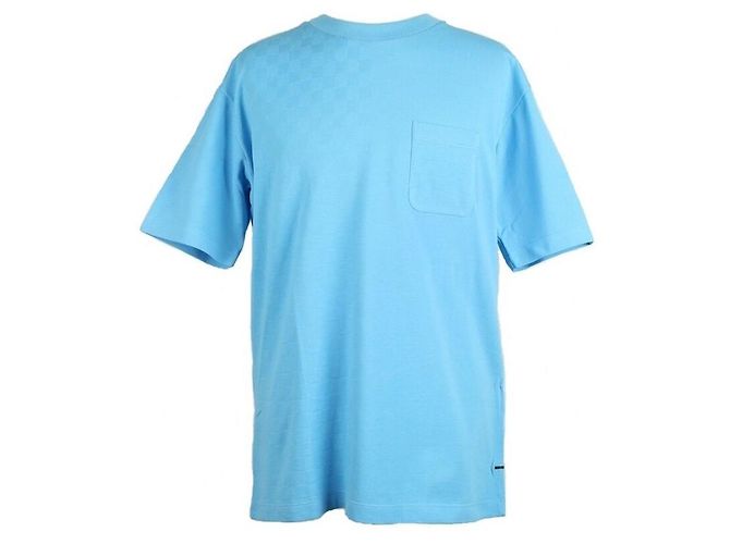 Louis Vuitton Half Damier T-Shirt mit Tasche Blau