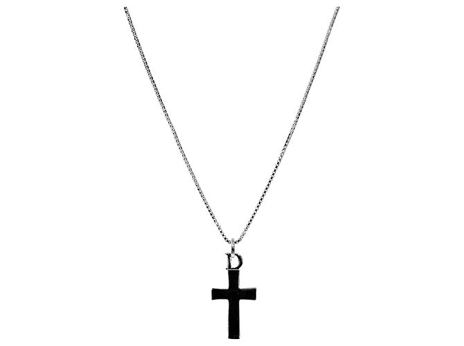Dior Collana Croce in Argento 