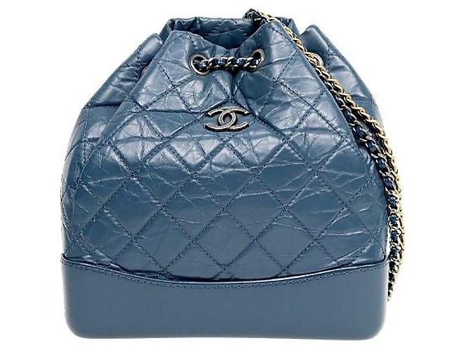 Chanel Navy Gabrielle Backpack Blue
