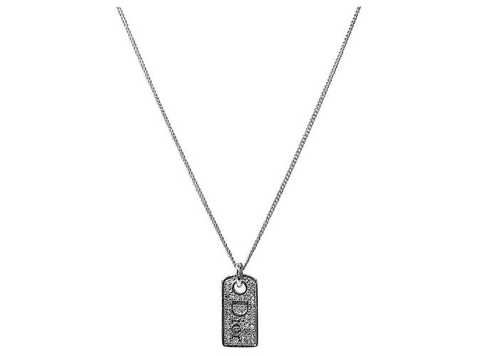 Dior Collana in Argento Placca Cubica