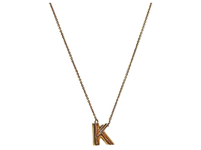 Louis Vuitton Collier Initiale en Or Doré