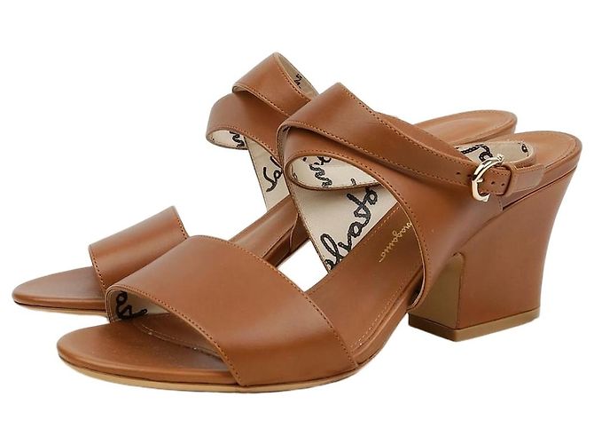 Salvatore Ferragamo Strap Sling Sandals Brown