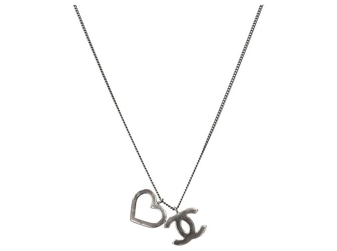 Chanel Collana Heart CC Silver Argento 