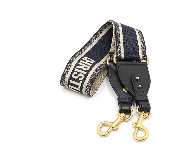 Dior Blue Embroidered Ring Shoulder Strap