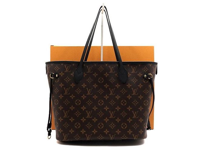Louis Vuitton Borsa a tracolla Neverfull Inside Out MM in pelle nera Monogram Nero