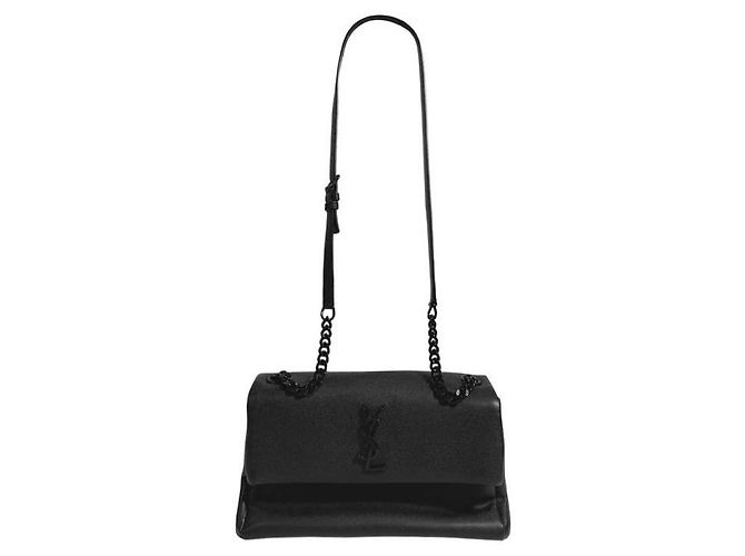 Saint Laurent Borsa a tracolla Monogram West Chain Hollywood Black Medium Nero